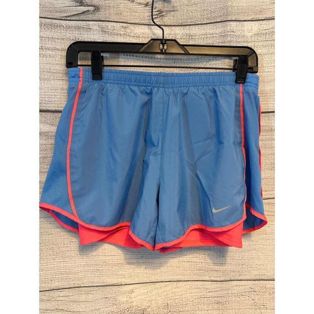 Nike Dri-Fit Running Shorts Blue & Pink Size S
